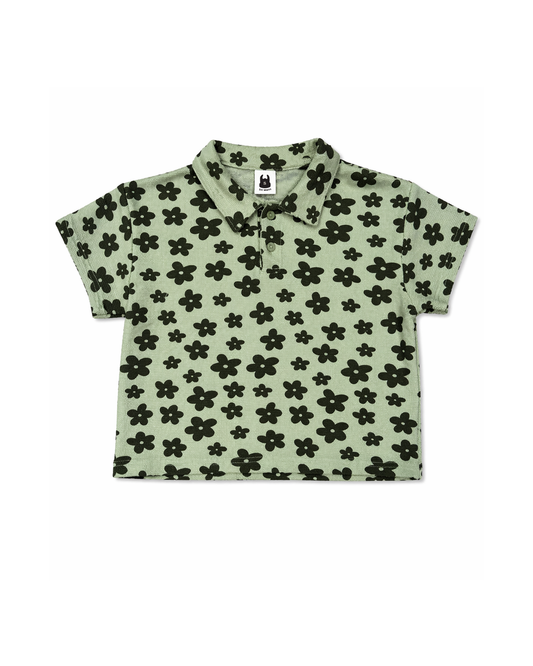 Norah Flowers Waffle Polo