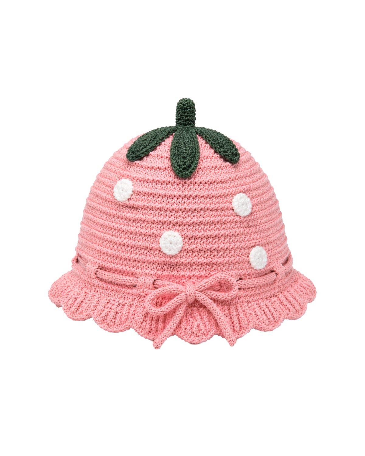 Strawberry Knit Bucket Hat